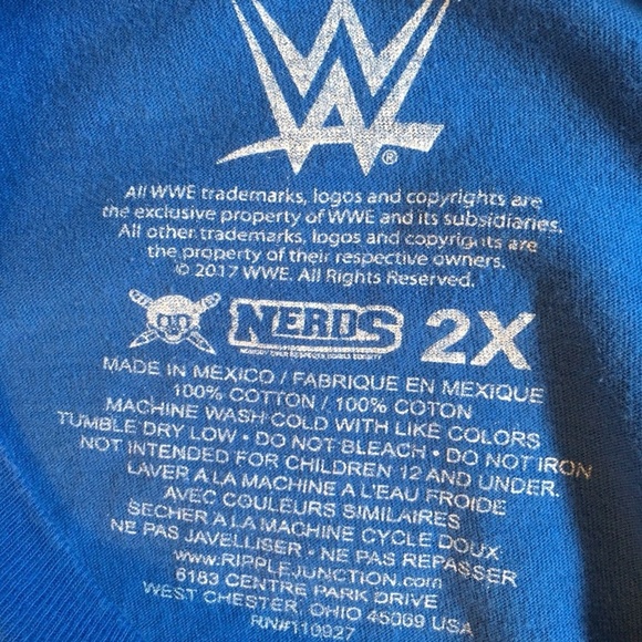 WWE AJ STYLES "NERDS" STYLE GRAPHIC TEE, MENS XXL - Picture 4 of 4